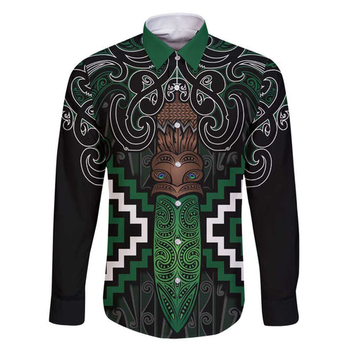 Maori Taiaha Pounamu Whakairo Personalized Family Matching Puletasi and Hawaiian Shirt Jade Poutama Motifs