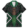 Maori Taiaha Pounamu Whakairo Personalized Family Matching Short Sleeve Bodycon Dress and Hawaiian Shirt Jade Poutama Motifs