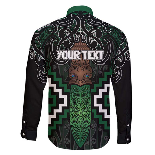 Maori Taiaha Pounamu Whakairo Personalized Family Matching Short Sleeve Bodycon Dress and Hawaiian Shirt Jade Poutama Motifs