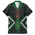 Maori Taiaha Pounamu Whakairo Personalized Family Matching Summer Maxi Dress and Hawaiian Shirt Jade Poutama Motifs