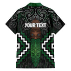 Maori Taiaha Pounamu Whakairo Personalized Family Matching Summer Maxi Dress and Hawaiian Shirt Jade Poutama Motifs