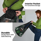Maori Taiaha Pounamu Whakairo Personalized Grocery Bag Jade Poutama Motifs