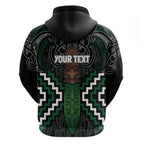 Maori Taiaha Pounamu Whakairo Personalized Hoodie Jade Poutama Motifs