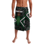 Maori Taiaha Pounamu Whakairo Personalized Lavalava Jade Poutama Motifs