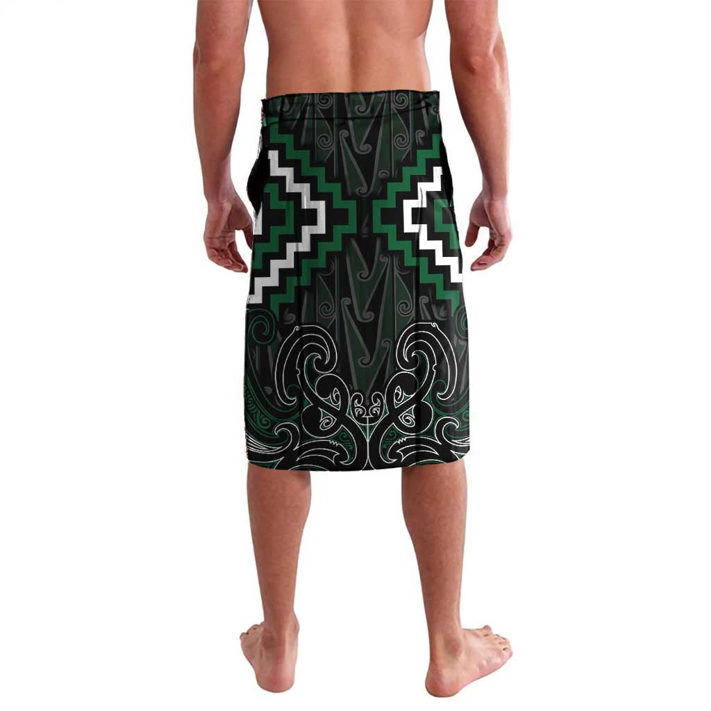 Maori Taiaha Pounamu Whakairo Personalized Lavalava Jade Poutama Motifs