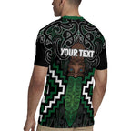 Maori Taiaha Pounamu Whakairo Personalized Rugby Jersey Jade Poutama Motifs