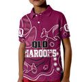personalised-qld-maroons-rugby-indigenous-kid-polo-shirt-kangaroo-mix-boomerang