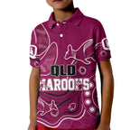 personalised-qld-maroons-rugby-indigenous-kid-polo-shirt-kangaroo-mix-boomerang