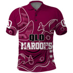 personalised-qld-maroons-rugby-indigenous-polo-shirt-kangaroo-mix-boomerang