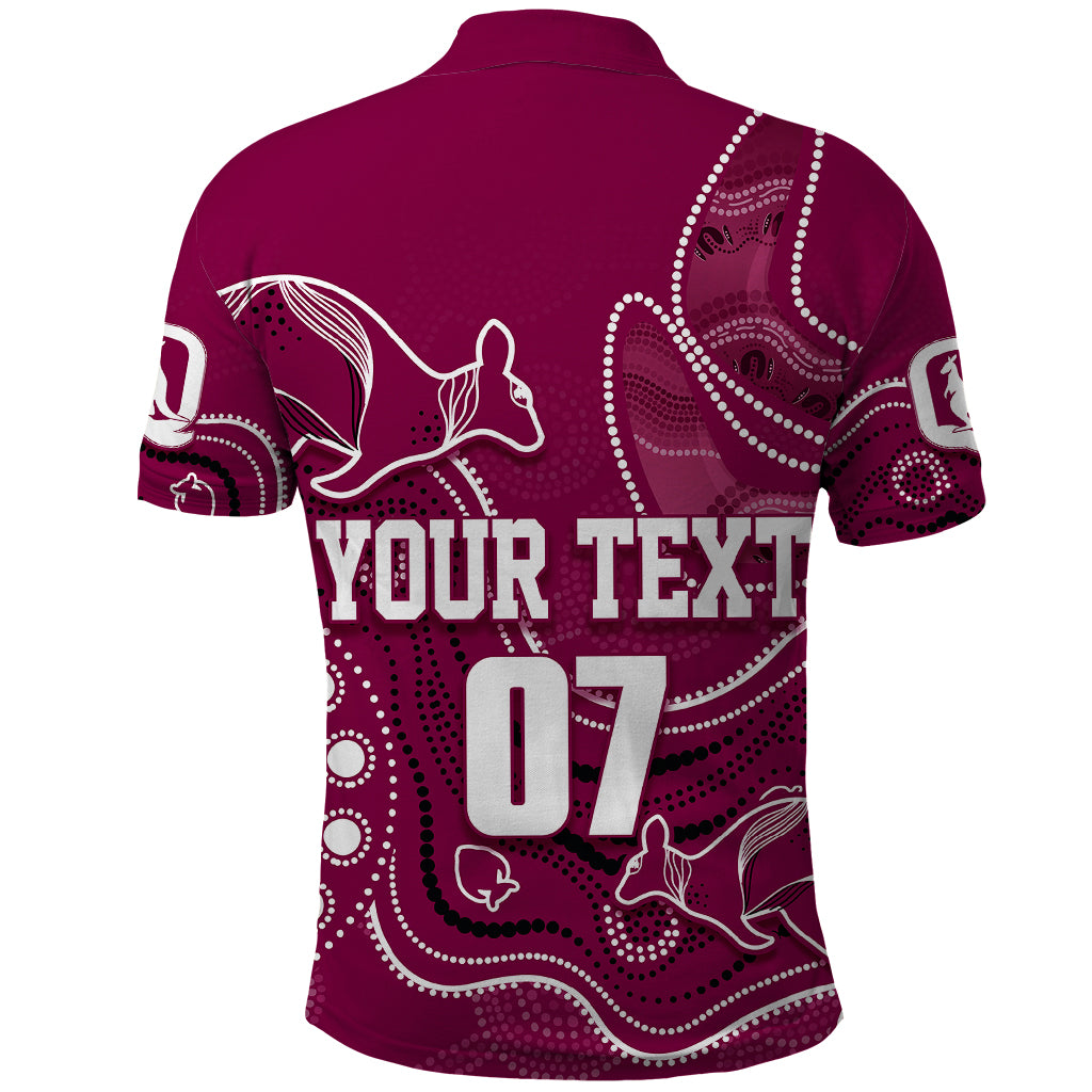 personalised-qld-maroons-rugby-indigenous-polo-shirt-kangaroo-mix-boomerang