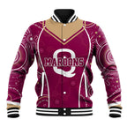 personalised-qld-maroons-rugby-indigenous-baseball-jacket-state-of-origin-canetoads