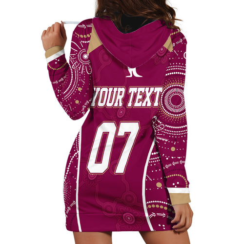 personalised-qld-maroons-rugby-indigenous-hoodie-dress-state-of-origin-canetoads