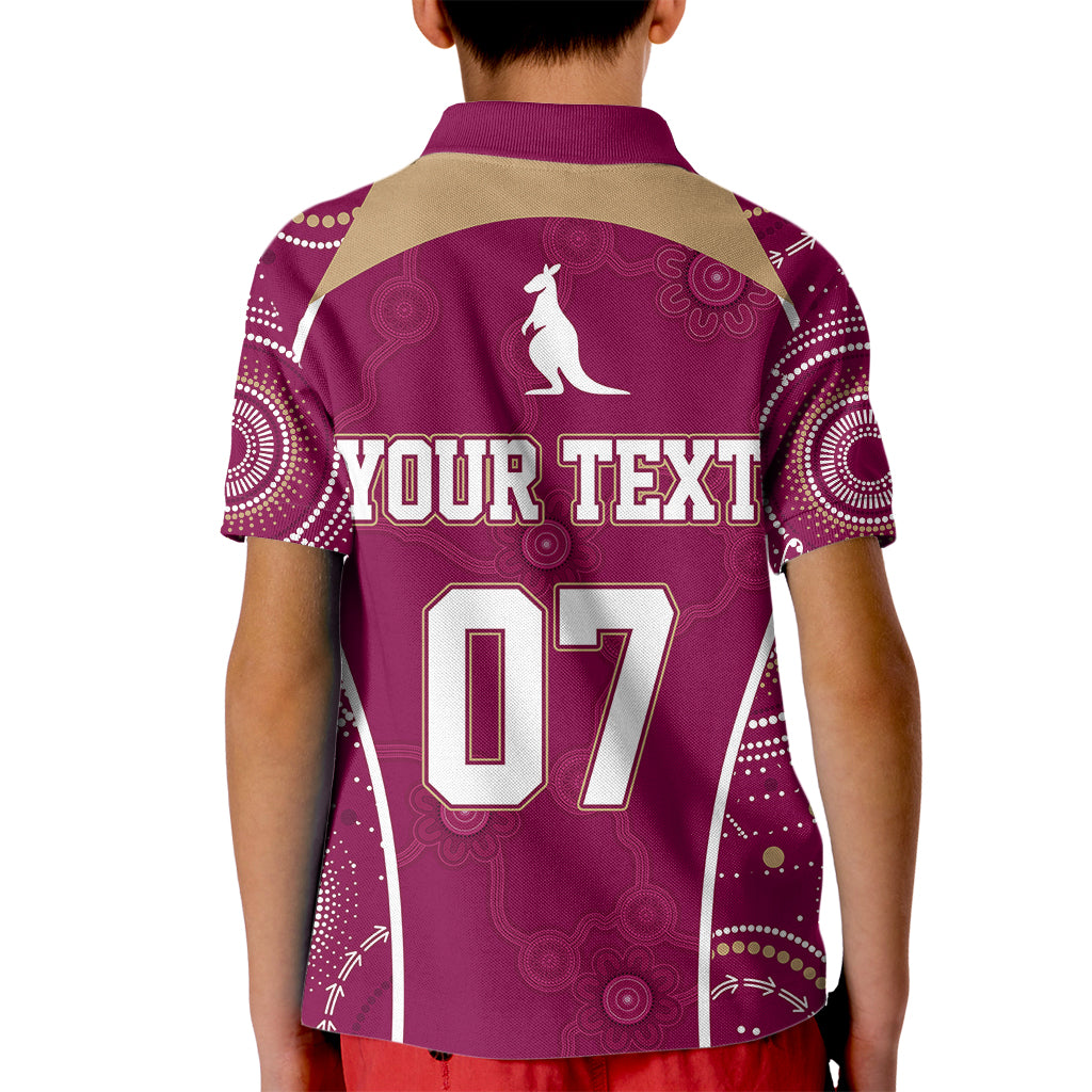 personalised-qld-maroons-rugby-indigenous-kid-polo-shirt-state-of-origin-canetoads
