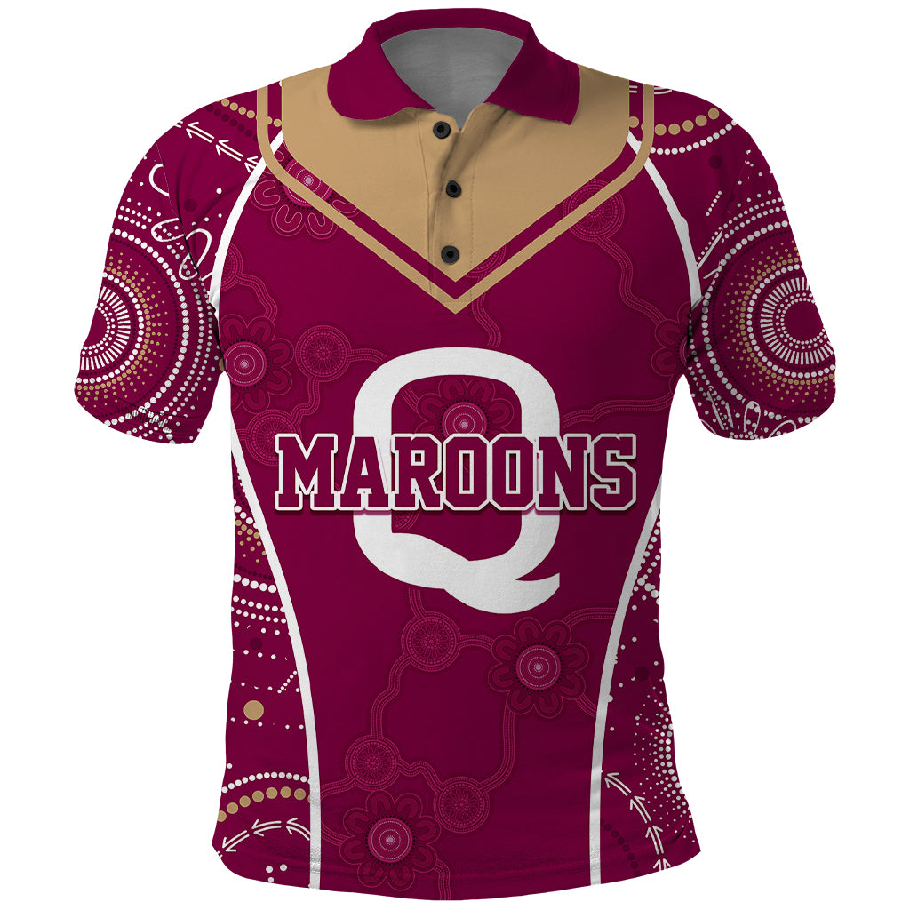 personalised-qld-maroons-rugby-indigenous-polo-shirt-state-of-origin-canetoads