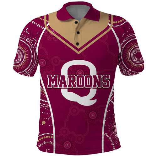 personalised-qld-maroons-rugby-indigenous-polo-shirt-state-of-origin-canetoads