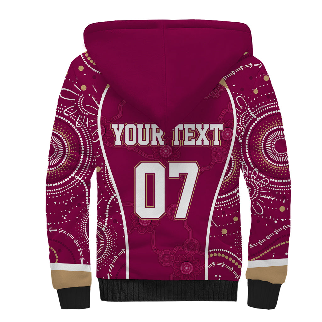 personalised-qld-maroons-rugby-indigenous-sherpa-hoodie-state-of-origin-canetoads