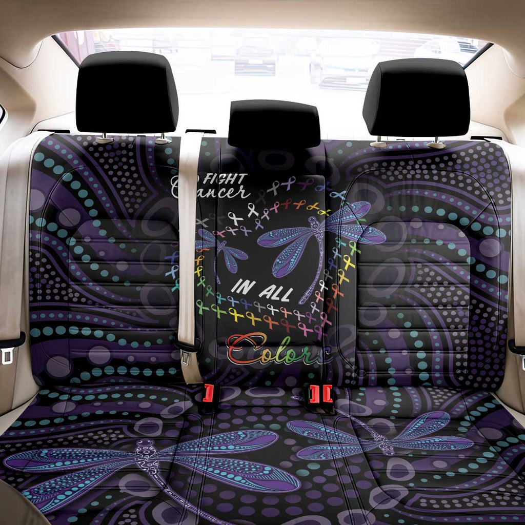 Fight Cancer In All Colors Australia Indigenous Back Car Seat Cover Dragonflies Aboriginal Art