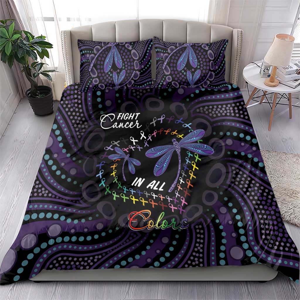 Fight Cancer In All Colors Australia Indigenous Bedding Set Dragonflies Aboriginal Art