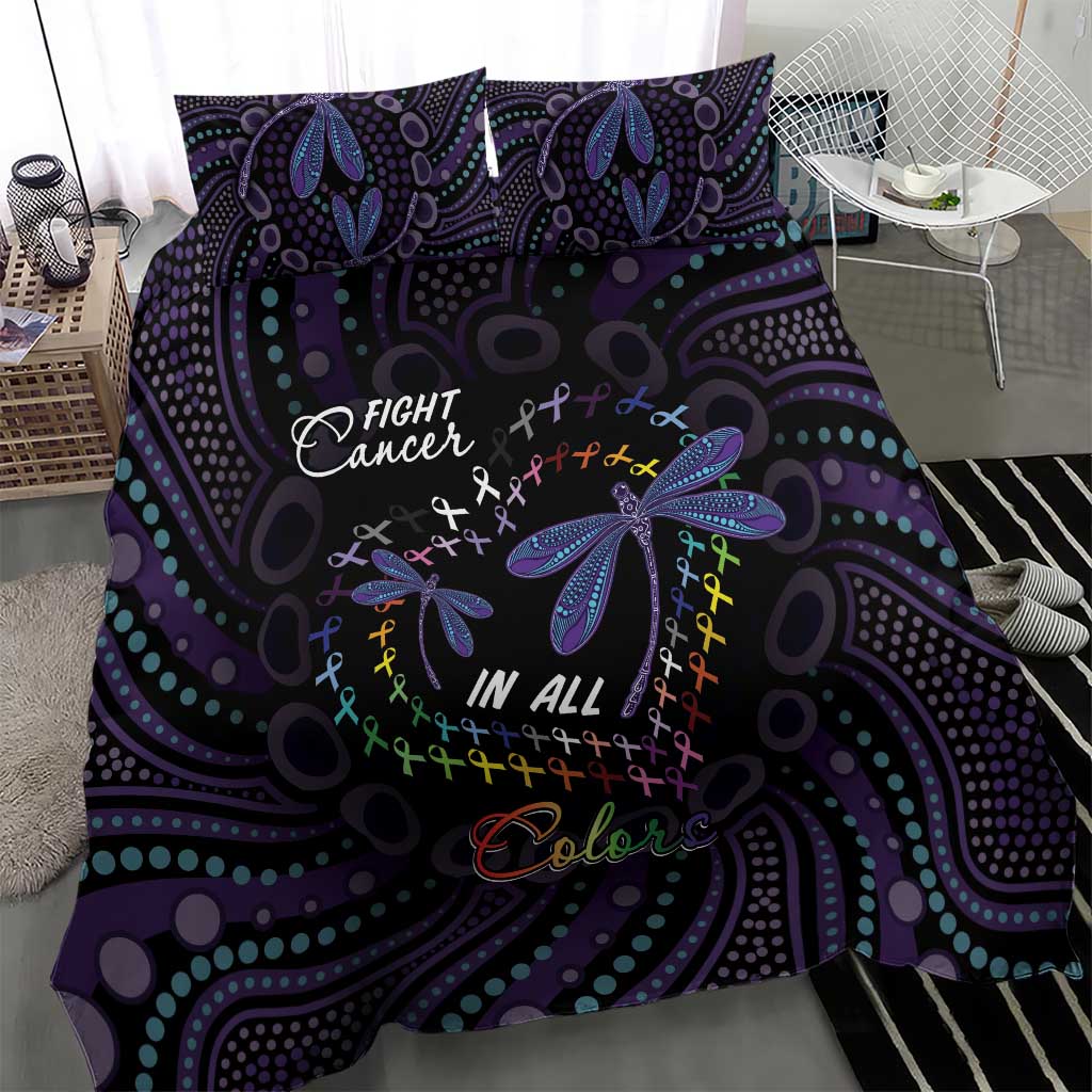 Fight Cancer In All Colors Australia Indigenous Bedding Set Dragonflies Aboriginal Art
