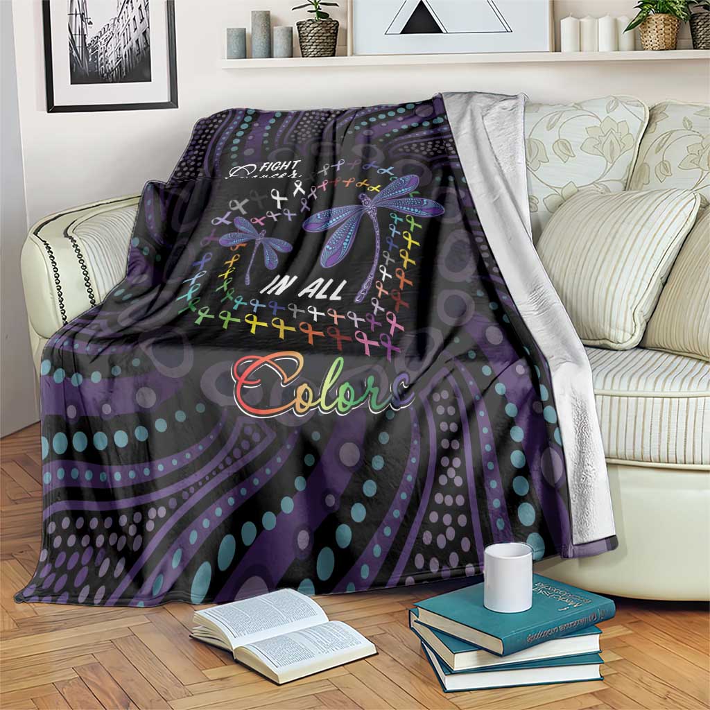 Fight Cancer In All Colors Australia Indigenous Blanket Dragonflies Aboriginal Art
