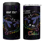 Fight Cancer In All Colors Australia Indigenous 4 in 1 Can Cooler Tumbler Dragonflies Aboriginal Art