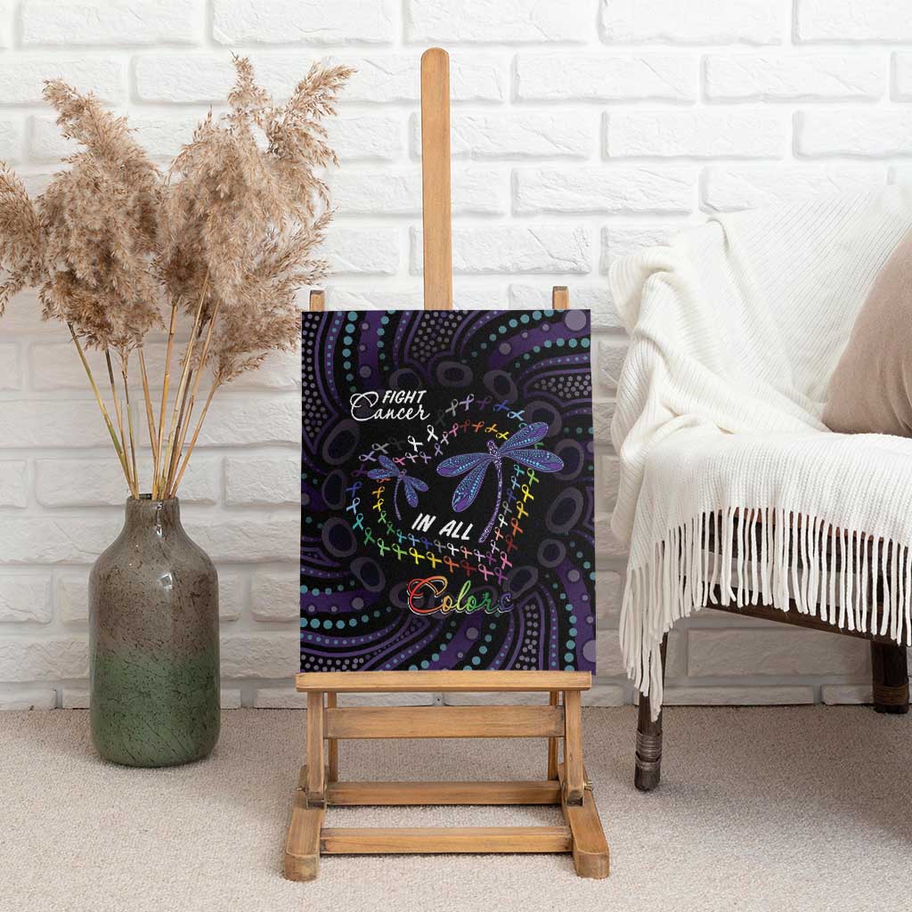 Fight Cancer In All Colors Australia Indigenous Canvas Wall Art Dragonflies Aboriginal Art