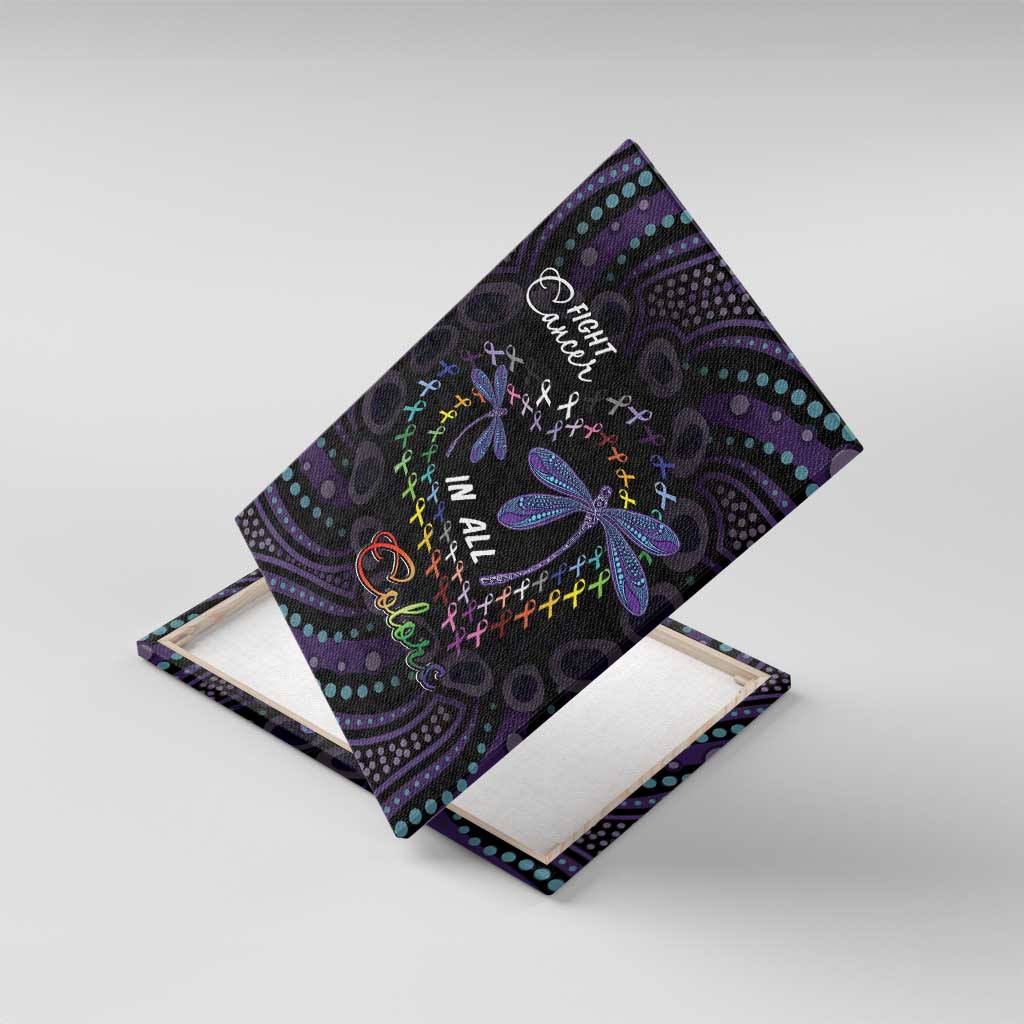 Fight Cancer In All Colors Australia Indigenous Canvas Wall Art Dragonflies Aboriginal Art