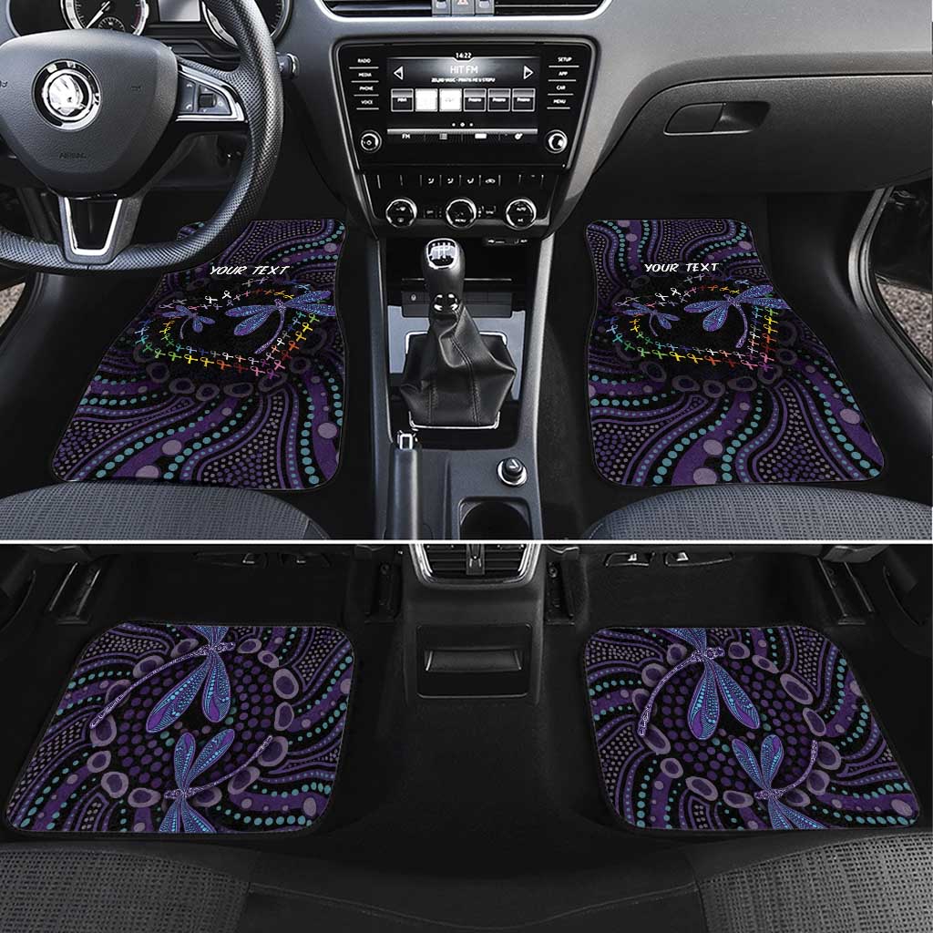 Fight Cancer In All Colors Australia Indigenous Car Mats Dragonflies Aboriginal Art