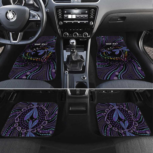 Fight Cancer In All Colors Australia Indigenous Car Mats Dragonflies Aboriginal Art