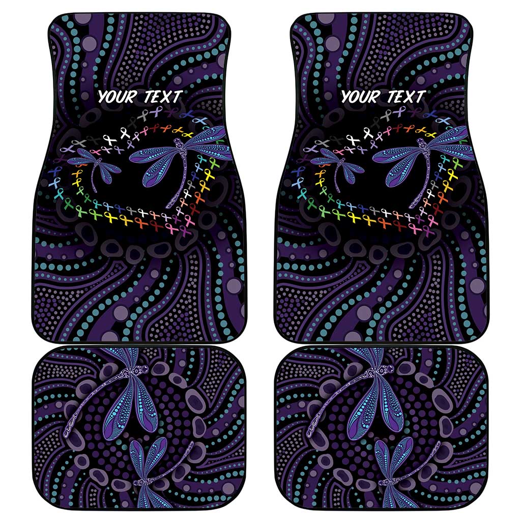 Fight Cancer In All Colors Australia Indigenous Car Mats Dragonflies Aboriginal Art