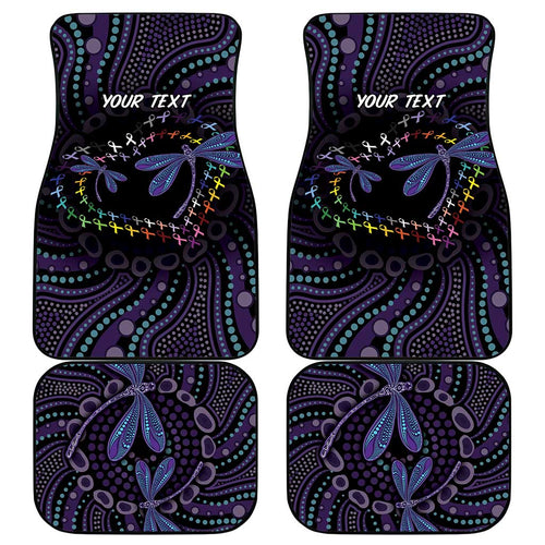 Fight Cancer In All Colors Australia Indigenous Car Mats Dragonflies Aboriginal Art