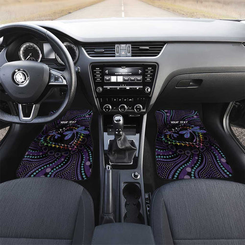 Fight Cancer In All Colors Australia Indigenous Car Mats Dragonflies Aboriginal Art