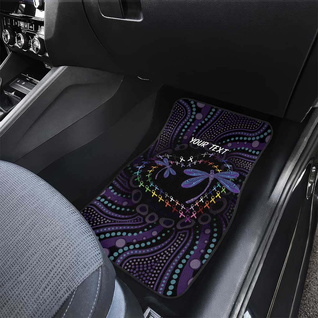 Fight Cancer In All Colors Australia Indigenous Car Mats Dragonflies Aboriginal Art