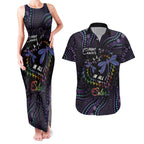 Fight Cancer In All Colors Australia Indigenous Couples Matching Tank Maxi Dress and Hawaiian Shirt Dragonflies Aboriginal Art