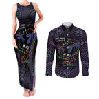 Fight Cancer In All Colors Australia Indigenous Couples Matching Tank Maxi Dress and Long Sleeve Button Shirt Dragonflies Aboriginal Art