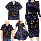 Fight Cancer In All Colors Australia Indigenous Family Matching Long Sleeve Bodycon Dress and Hawaiian Shirt Dragonflies Aboriginal Art