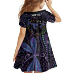 Fight Cancer In All Colors Australia Indigenous Family Matching Long Sleeve Bodycon Dress and Hawaiian Shirt Dragonflies Aboriginal Art