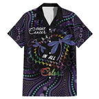 Fight Cancer In All Colors Australia Indigenous Family Matching Mermaid Dress and Hawaiian Shirt Dragonflies Aboriginal Art