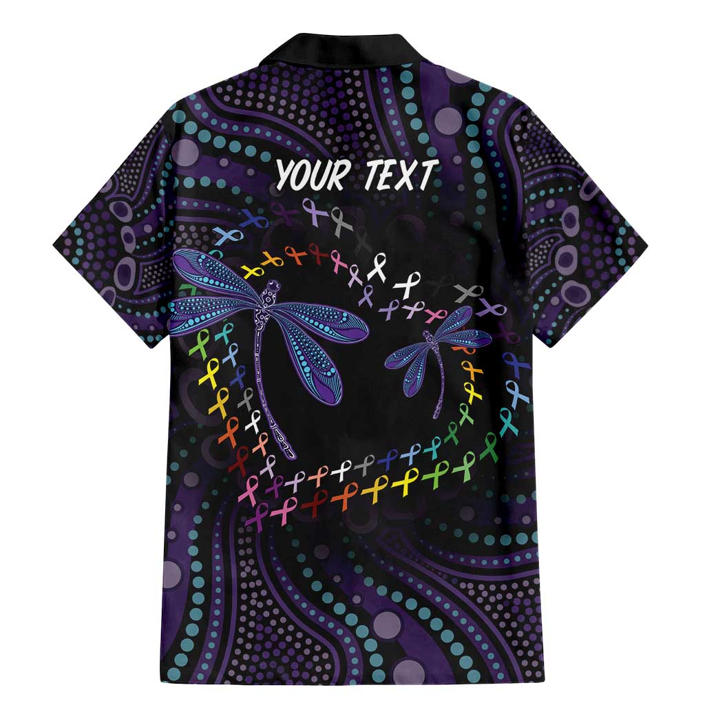 Fight Cancer In All Colors Australia Indigenous Family Matching Mermaid Dress and Hawaiian Shirt Dragonflies Aboriginal Art
