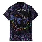 Fight Cancer In All Colors Australia Indigenous Family Matching Mermaid Dress and Hawaiian Shirt Dragonflies Aboriginal Art