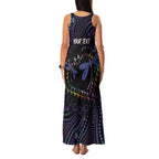 Fight Cancer In All Colors Australia Indigenous Family Matching Tank Maxi Dress and Hawaiian Shirt Dragonflies Aboriginal Art