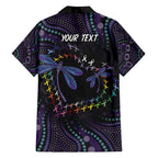 Fight Cancer In All Colors Australia Indigenous Hawaiian Shirt Dragonflies Aboriginal Art