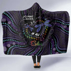Fight Cancer In All Colors Australia Indigenous Hooded Blanket Dragonflies Aboriginal Art