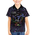 Fight Cancer In All Colors Australia Indigenous Kid Hawaiian Shirt Dragonflies Aboriginal Art
