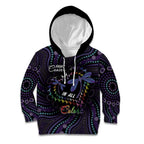 Fight Cancer In All Colors Australia Indigenous Kid Hoodie Dragonflies Aboriginal Art