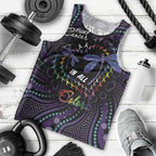 Fight Cancer In All Colors Australia Indigenous Men Tank Top Dragonflies Aboriginal Art