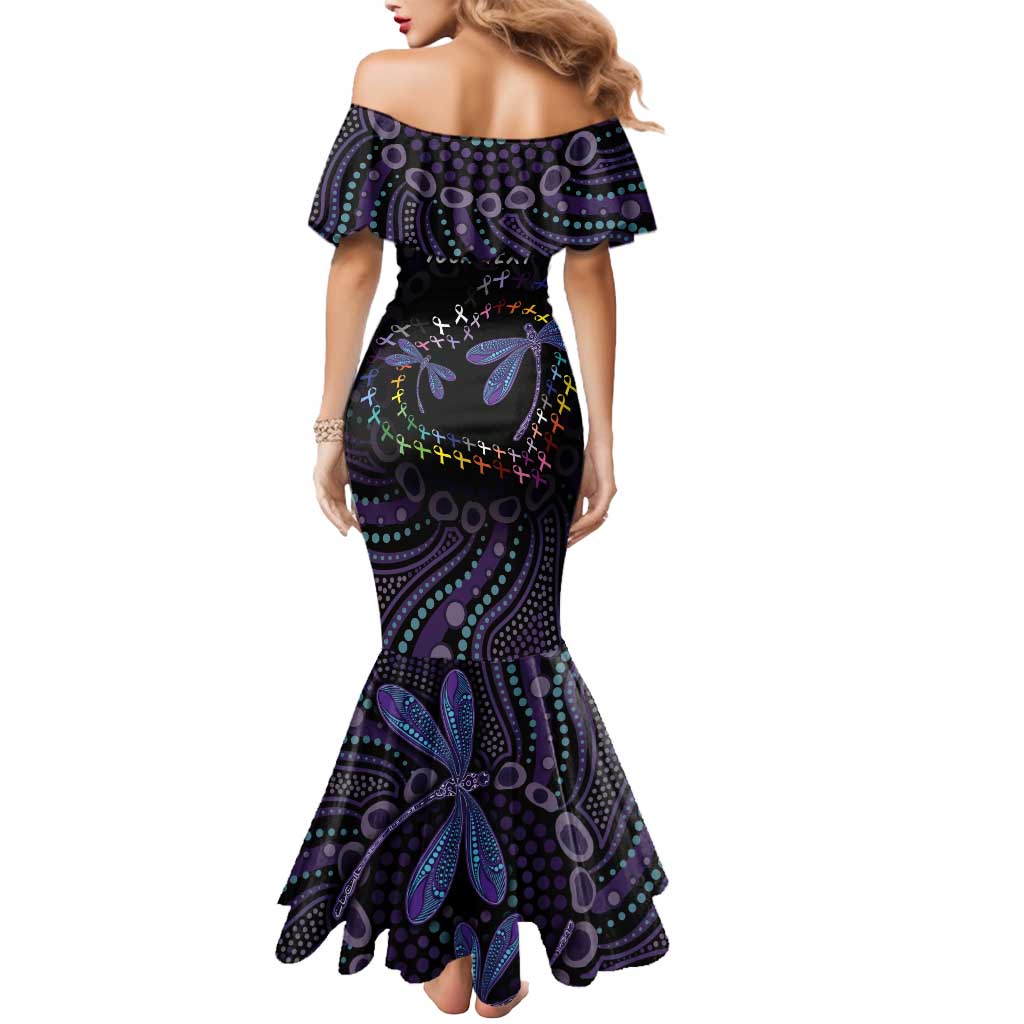 Fight Cancer In All Colors Australia Indigenous Mermaid Dress Dragonflies Aboriginal Art
