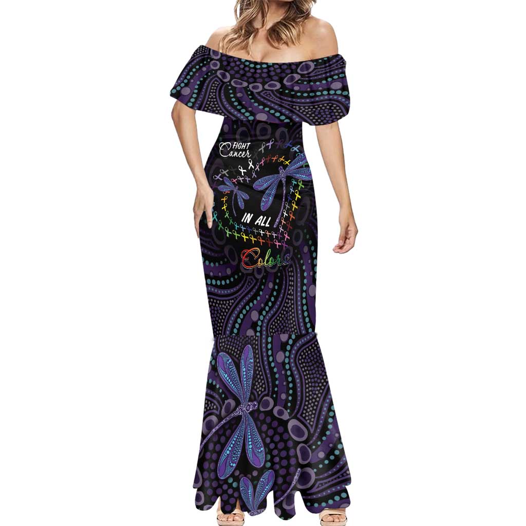 Fight Cancer In All Colors Australia Indigenous Mermaid Dress Dragonflies Aboriginal Art
