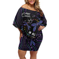 Fight Cancer In All Colors Australia Indigenous Off Shoulder Short Dress Dragonflies Aboriginal Art