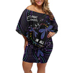 Fight Cancer In All Colors Australia Indigenous Off Shoulder Short Dress Dragonflies Aboriginal Art